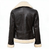 Women's Fur Lined Shearling Leather Jacket