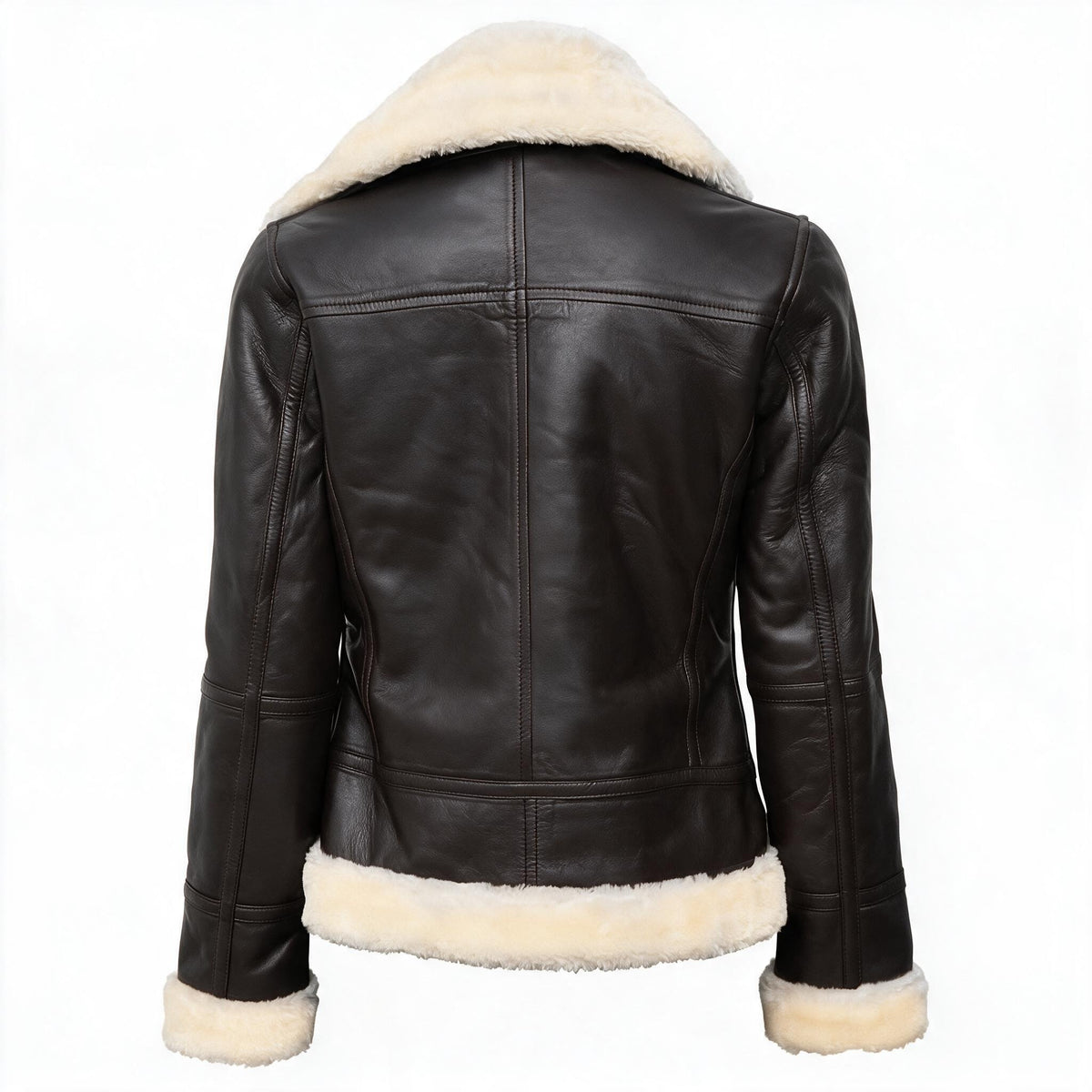 Women's Fur Lined Shearling Leather Jacket