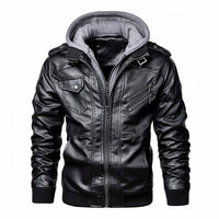 Men's Gorilla Hooded Leather Jacket