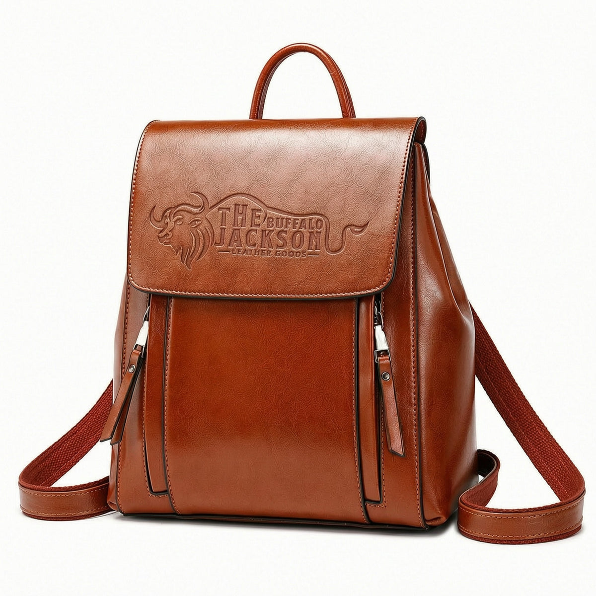Durable Genuine Leather Backpack For Everyday Carry