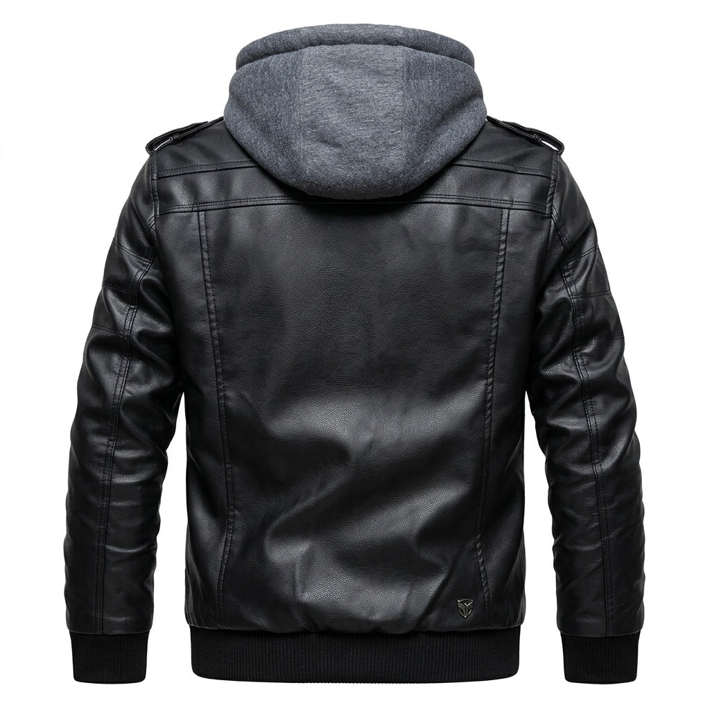 Men's Gorilla Hooded Leather Jacket
