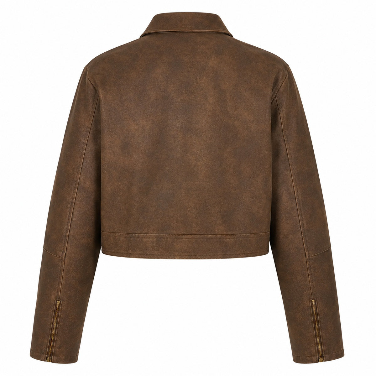 Women's Premium Style Genuine Leather Cropped Jacket