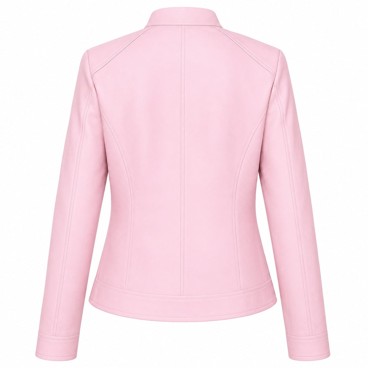Women's Zip Up Genuine Leather Biker Jacket