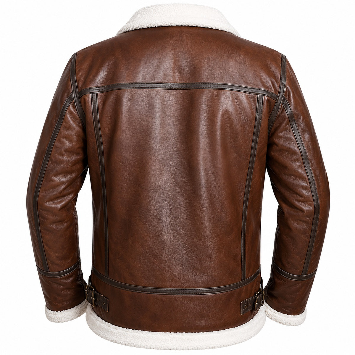 Men's Vintage Style Shearling Leather Jacket