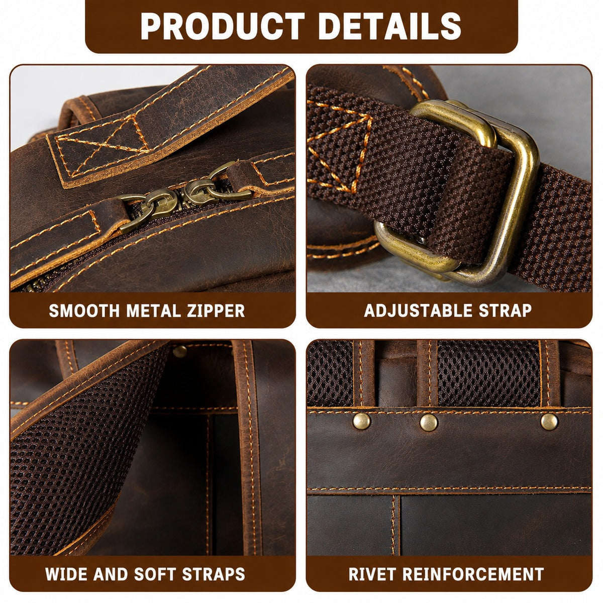 Handmade Leather Backpack For Everyday Carry