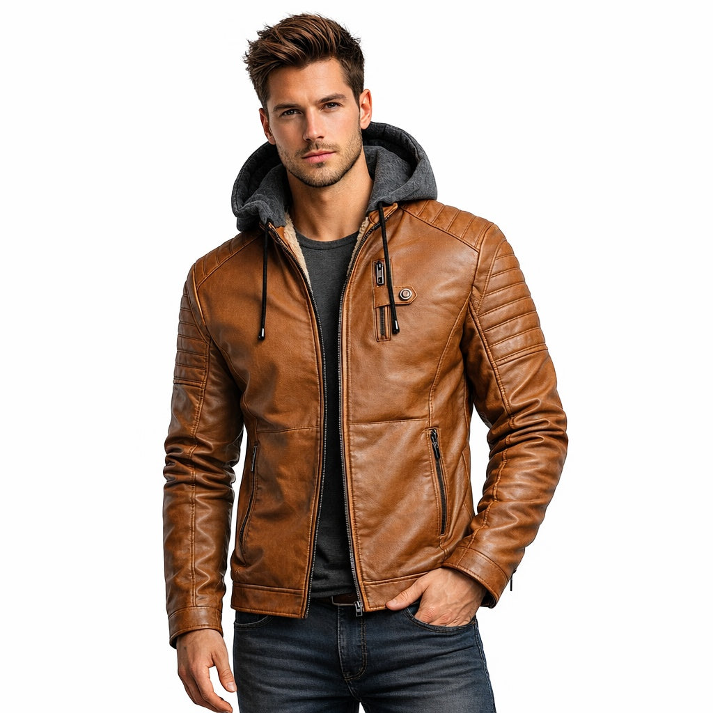 Men's Avenger Stylish Leather Biker Jacket