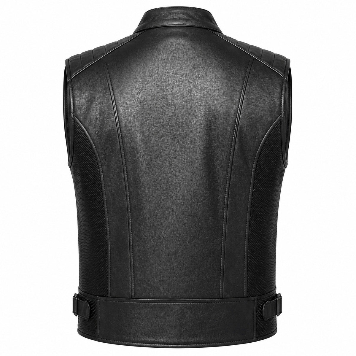 Men’s Leather Motorcycle Utility Vest