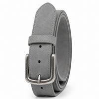 Men's Vintage Suede Leather Belt Antique Buckle Jeans Belt