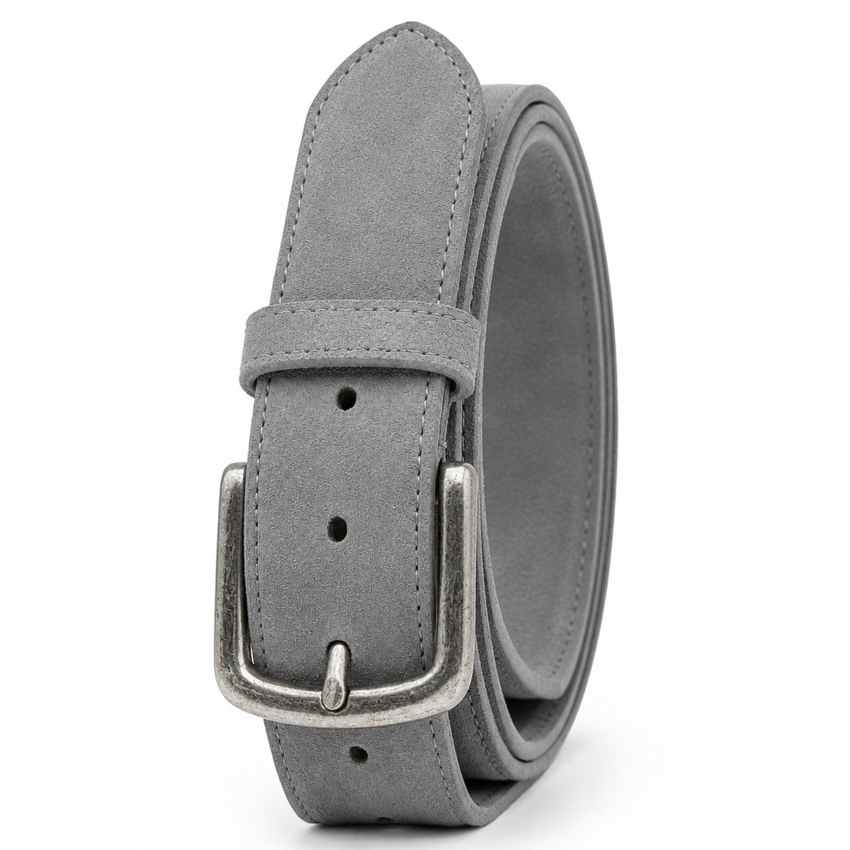 Men's Vintage Suede Leather Belt Antique Buckle Jeans Belt