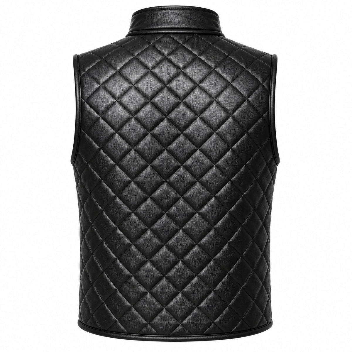 Men’s Quilted Leather Motorcycle Vest