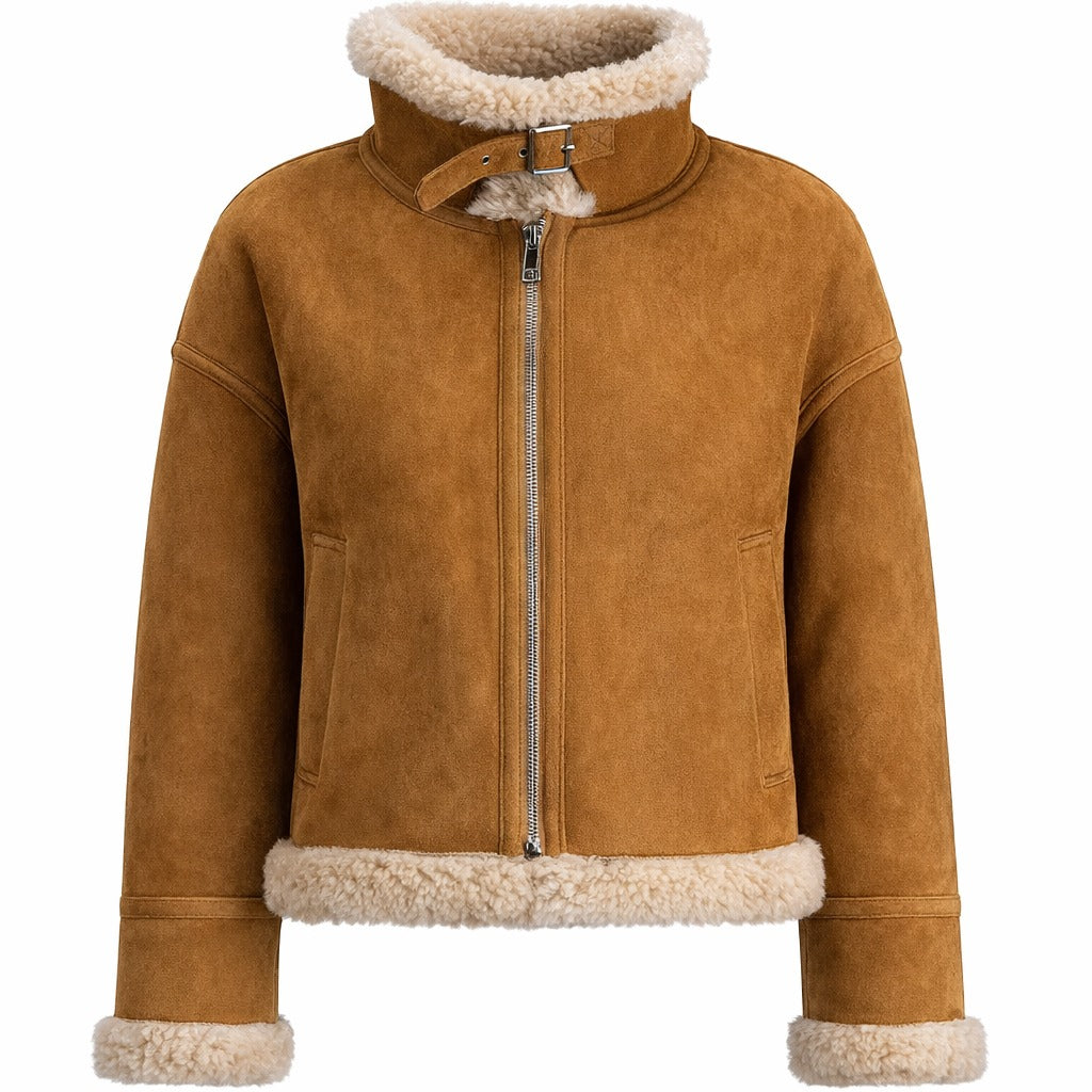 Nala Suede Shearling Leather Jacket