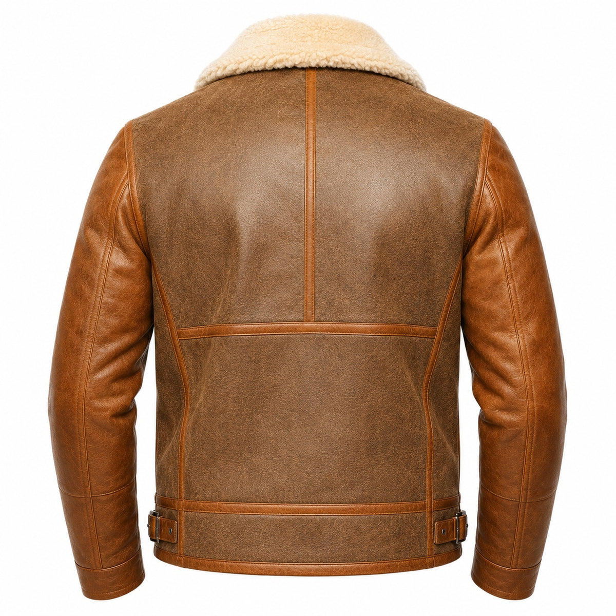 Men's Brown Fur Lined Leather Jacket