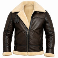 Men's Winter Real Shearling Leather Jacket