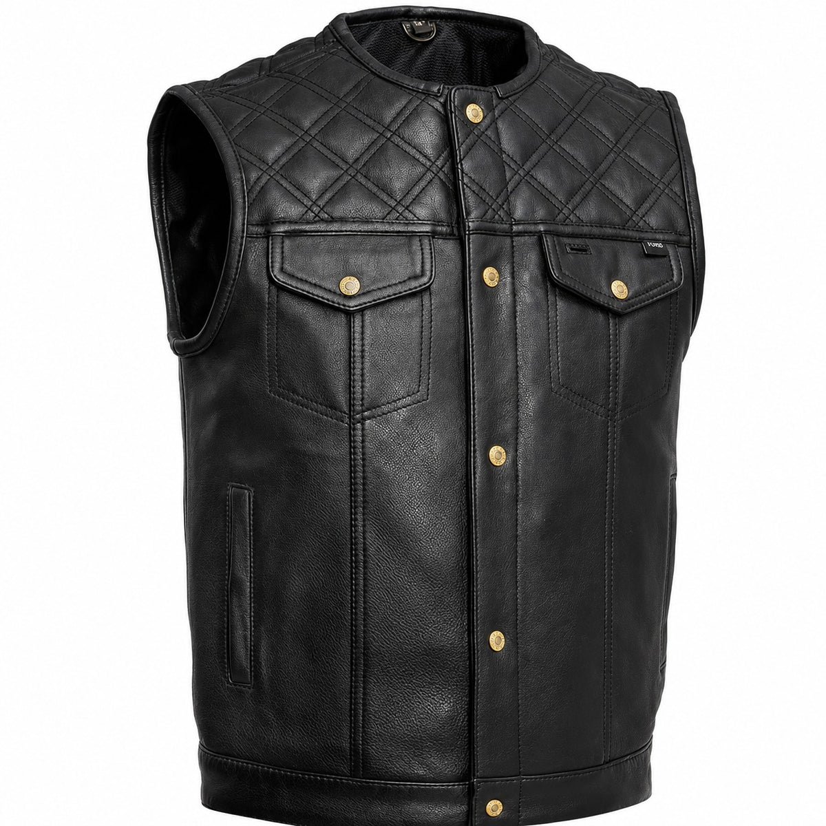Men’s Classic Leather Motorcycle Vest