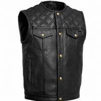 Men’s Classic Leather Motorcycle Vest
