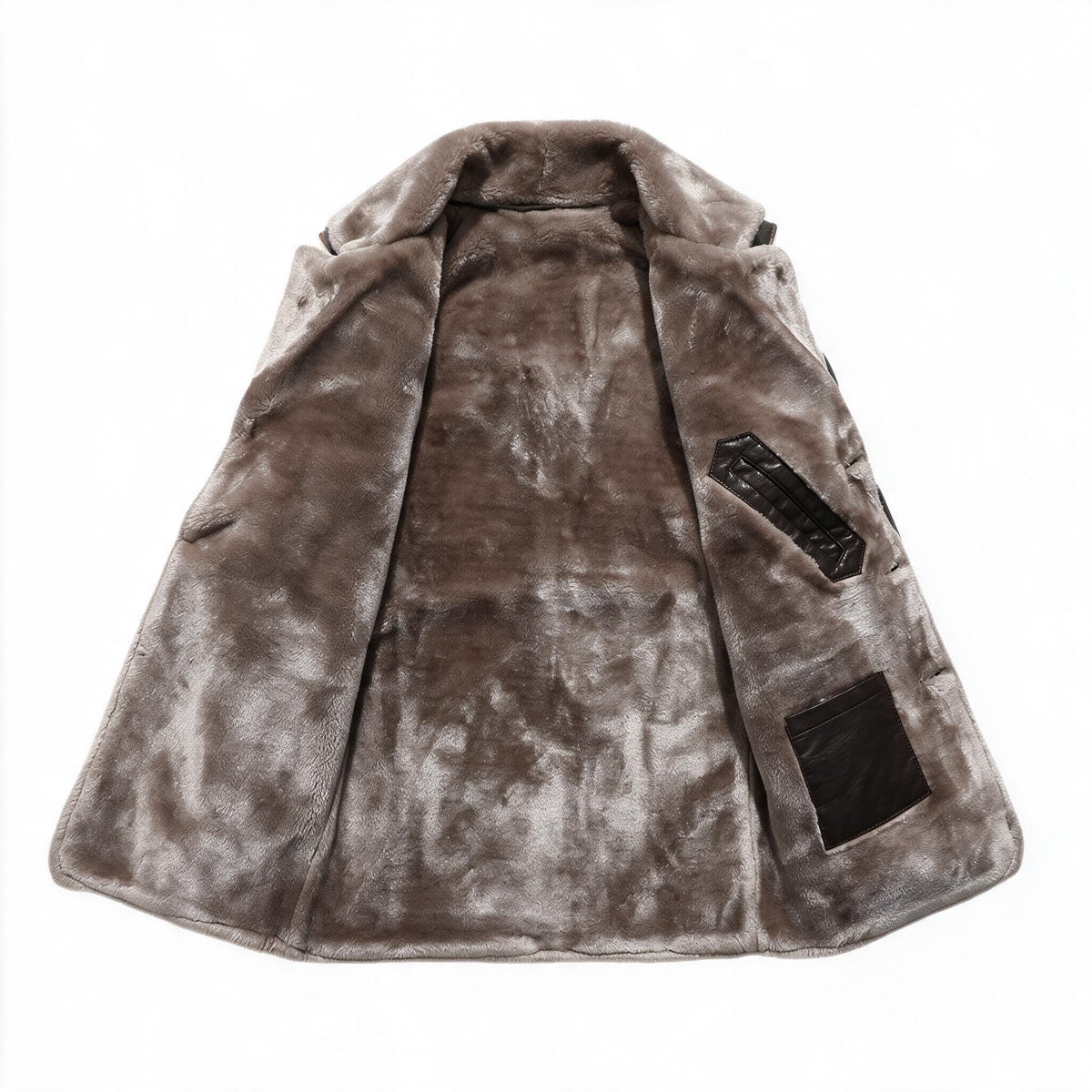 Men's Classic Mid Length Shearling Coat