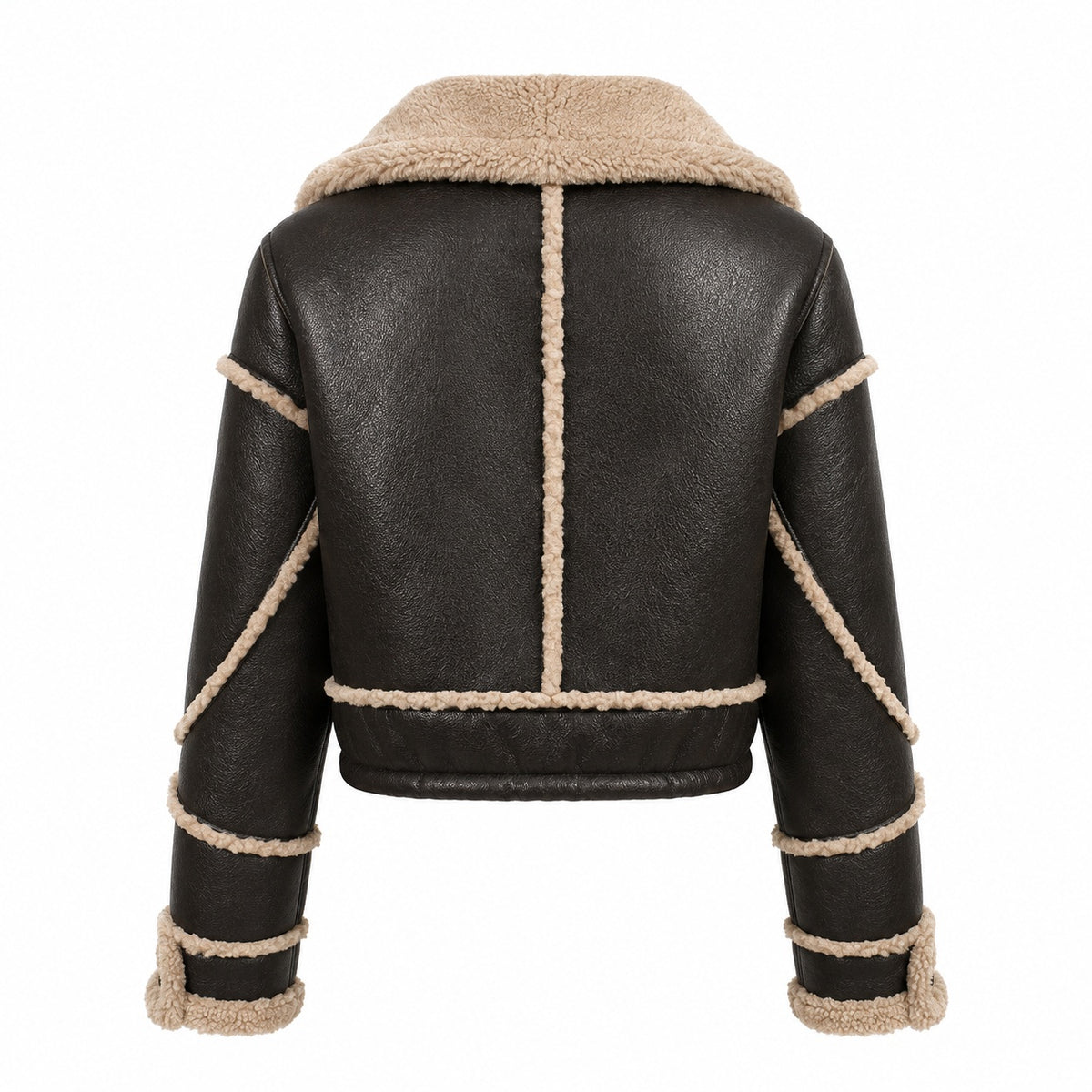 Women's Shearling Aviator Cropped Jacket