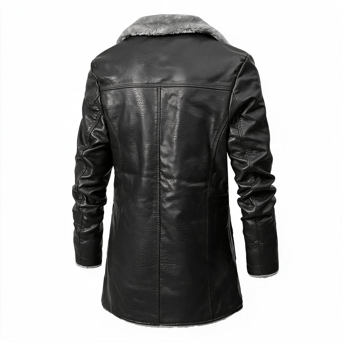 Men's Classic Mid Length Shearling Coat
