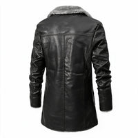 Men's Classic Mid Length Shearling Coat