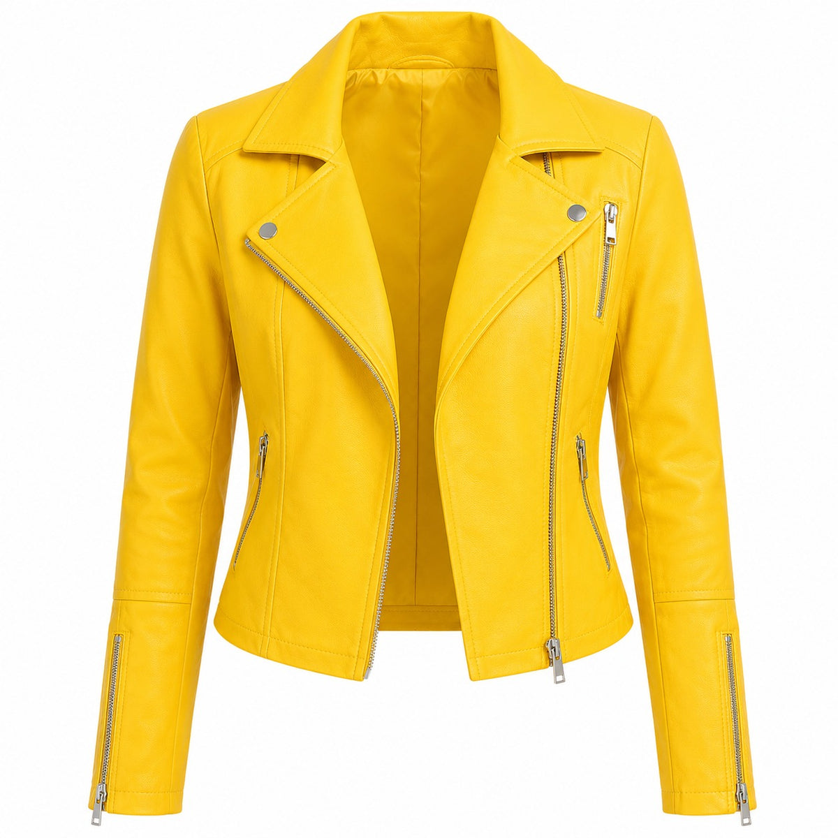 Women's Stylish Moto Leather Biker Jacket