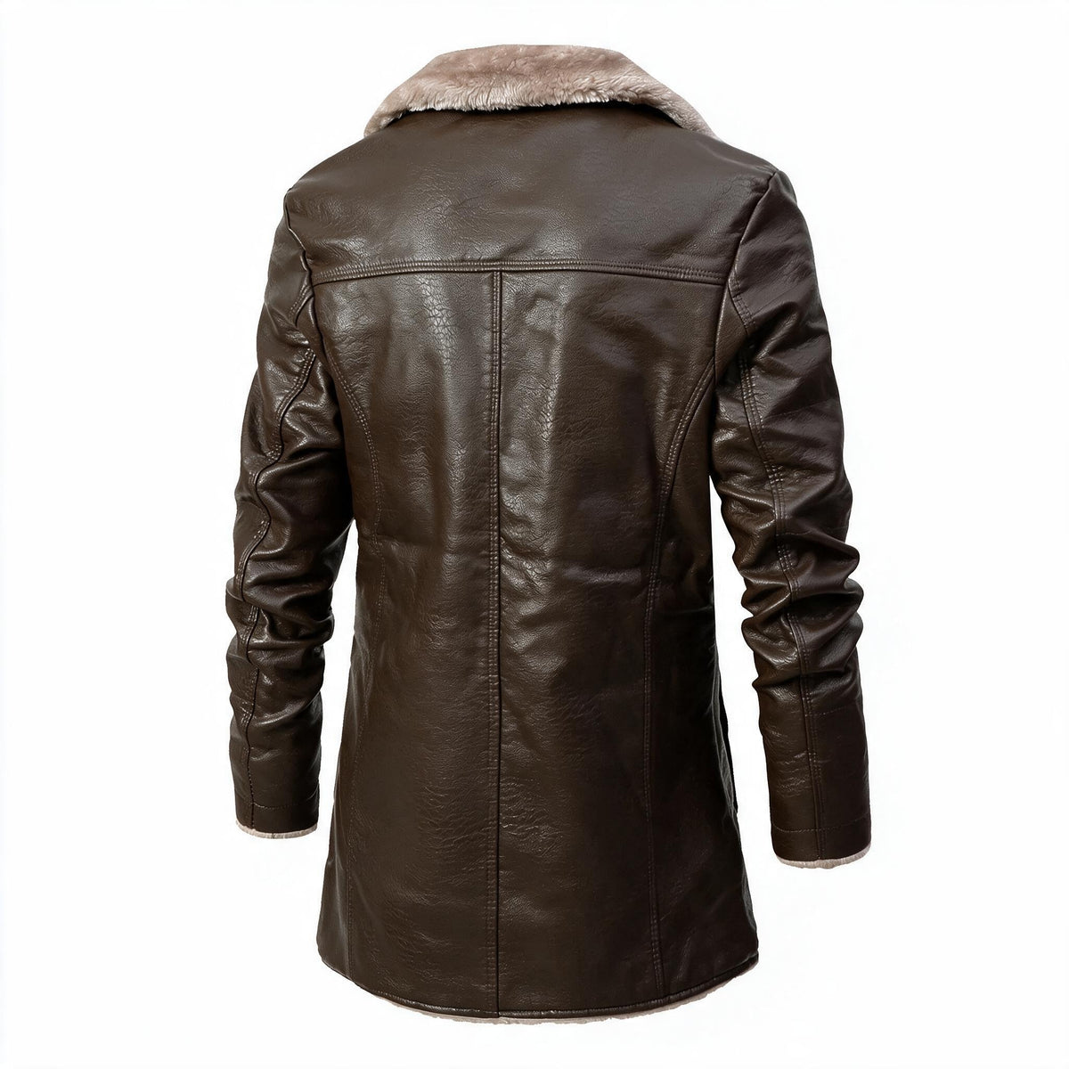 Men's Classic Mid Length Shearling Coat