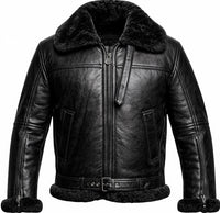 Men's Classic Air Force B3 Fur Leather Jacket