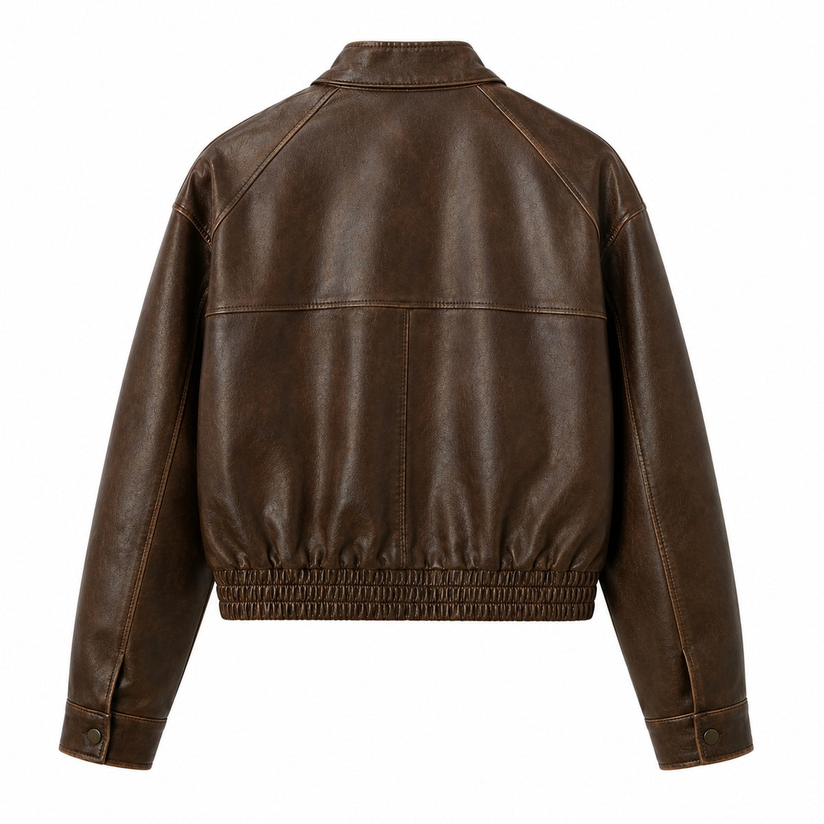 Women's Vintage Style Cropped Leather Jacket