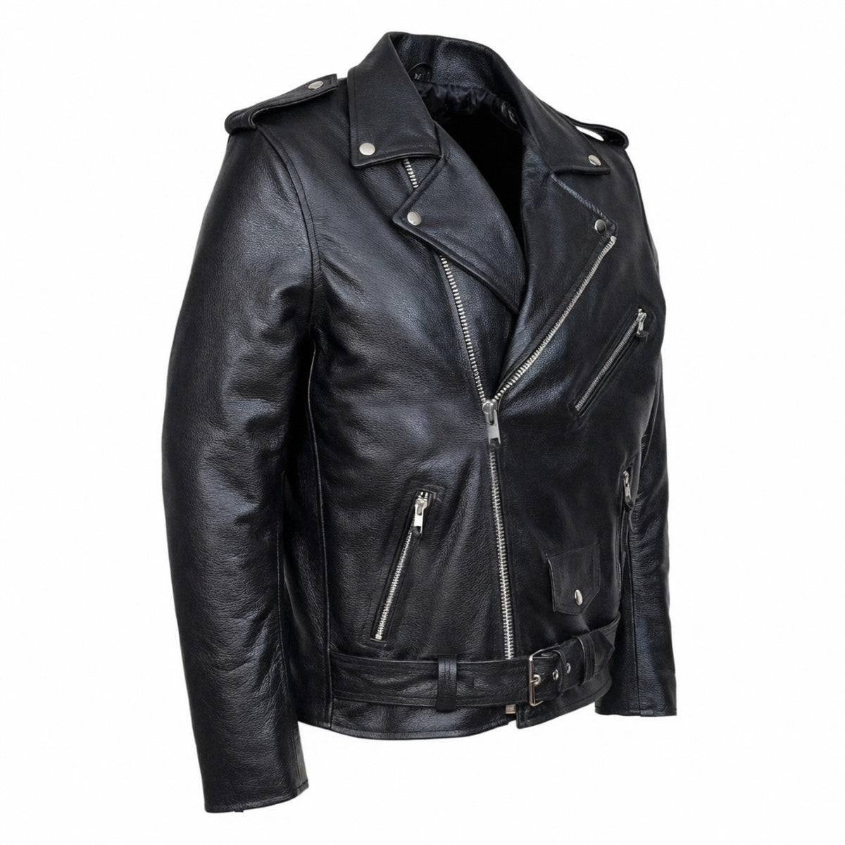 Men's Premium Biker Motorcycle Leather Jacket