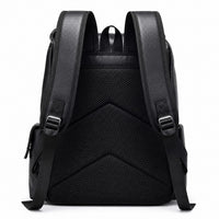 Classic Leather Travel Backpack With Side Pockets
