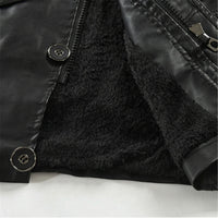 Men's Mid Length Trench Leather Coat