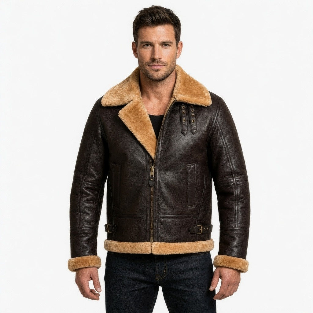 Men's Aviator Shearling Original Leather Jacket