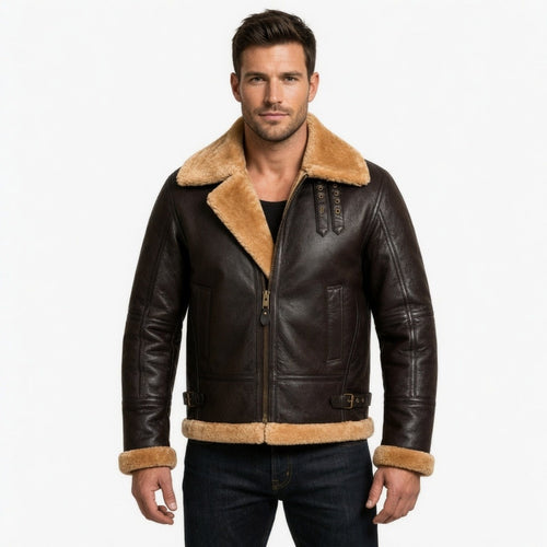 Men's Aviator Shearling Original Leather Jacket