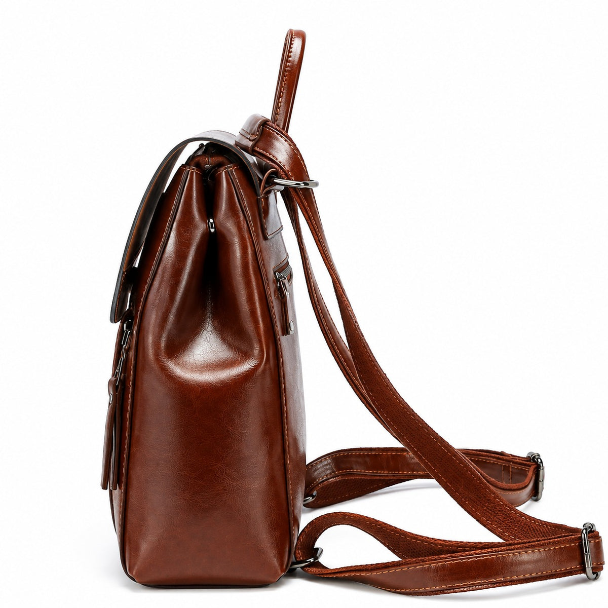 Durable Genuine Leather Backpack For Everyday Carry