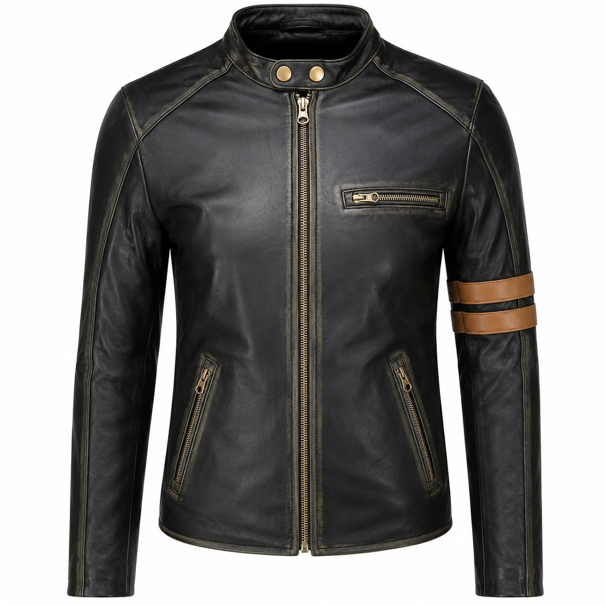 Women's Vintage Classic Biker Leather Jacket