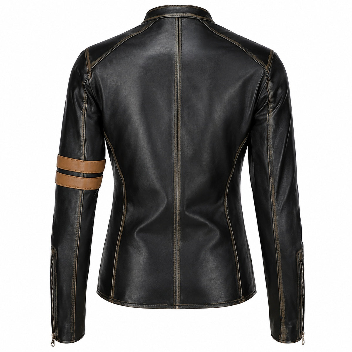 Women's Vintage Classic Biker Leather Jacket