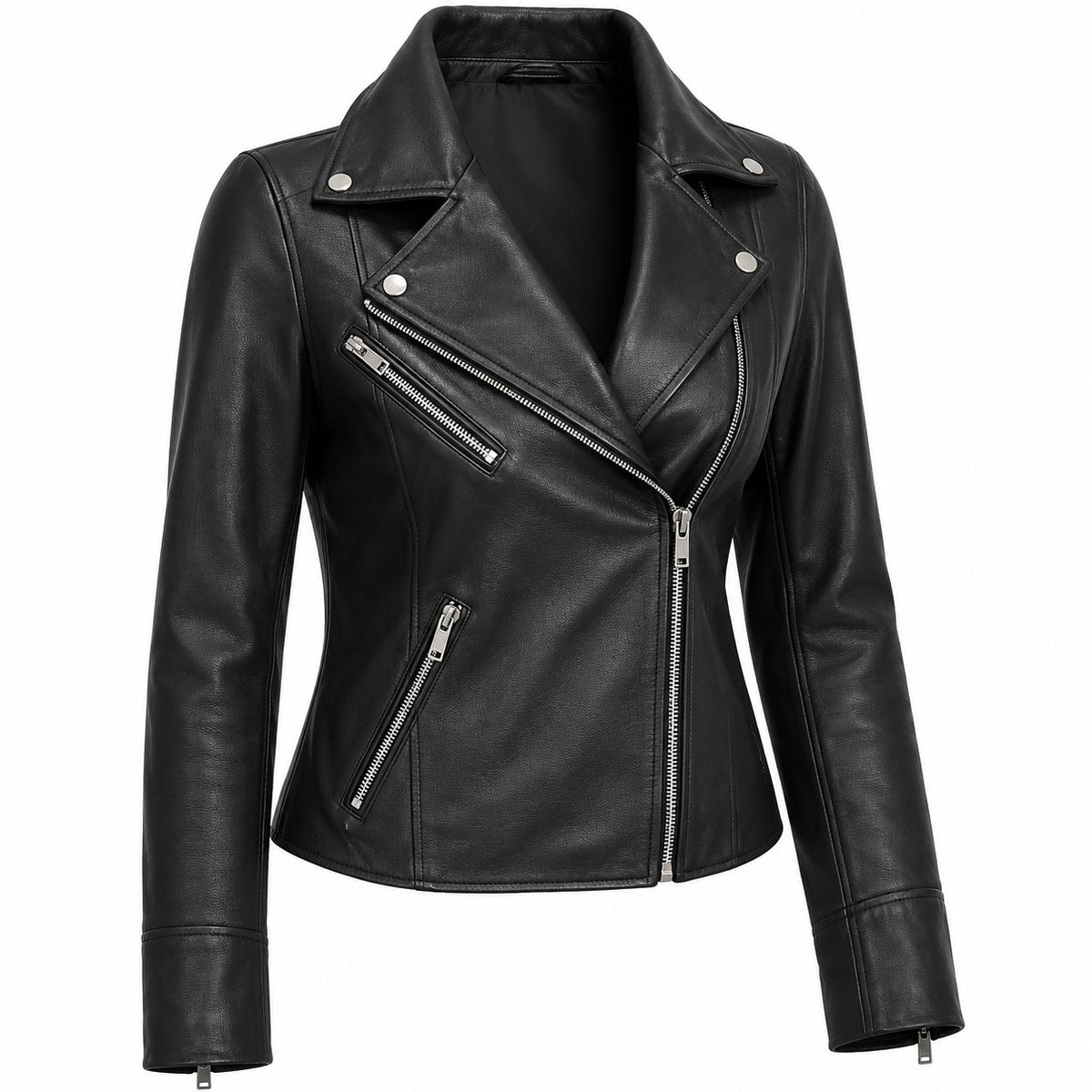 Women's Asymmetrical Moto Leather Jacket