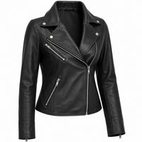 Women's Asymmetrical Moto Leather Jacket
