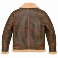 Men's Fur Collar Stylish Shearling Leather Jacket
