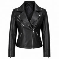 Women's Asymmetrical Moto Leather Jacket
