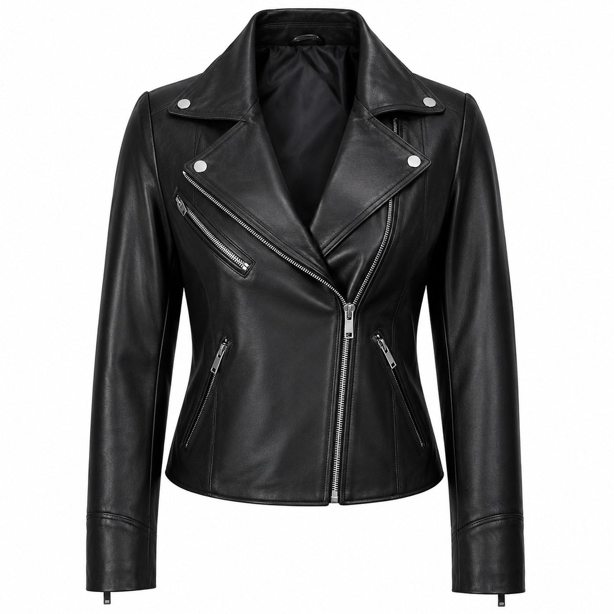 Women's Asymmetrical Moto Leather Jacket