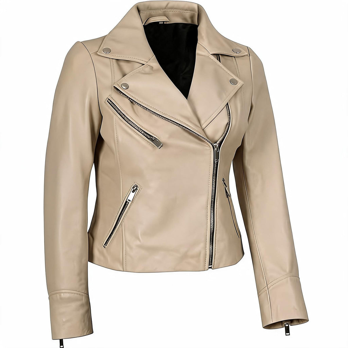 Women's Asymmetrical Moto Leather Jacket