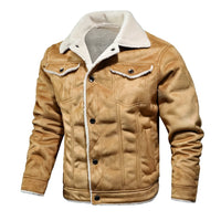 Men's Vintage Style Fur Leather Jacket