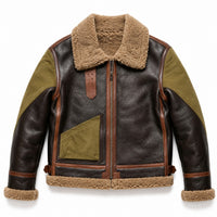 Men's Sherpa Fur Genuine Leather Jacket