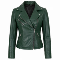 Women's Asymmetrical Moto Leather Jacket