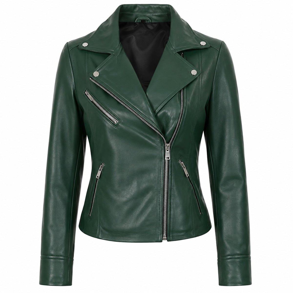 Women's Asymmetrical Moto Leather Jacket