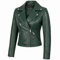 Women's Asymmetrical Moto Leather Jacket