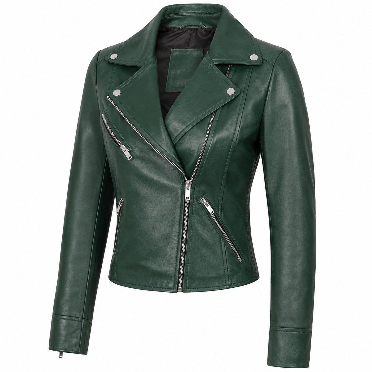 Women's Asymmetrical Moto Leather Jacket