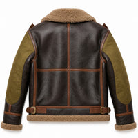Men's Sherpa Fur Genuine Leather Jacket