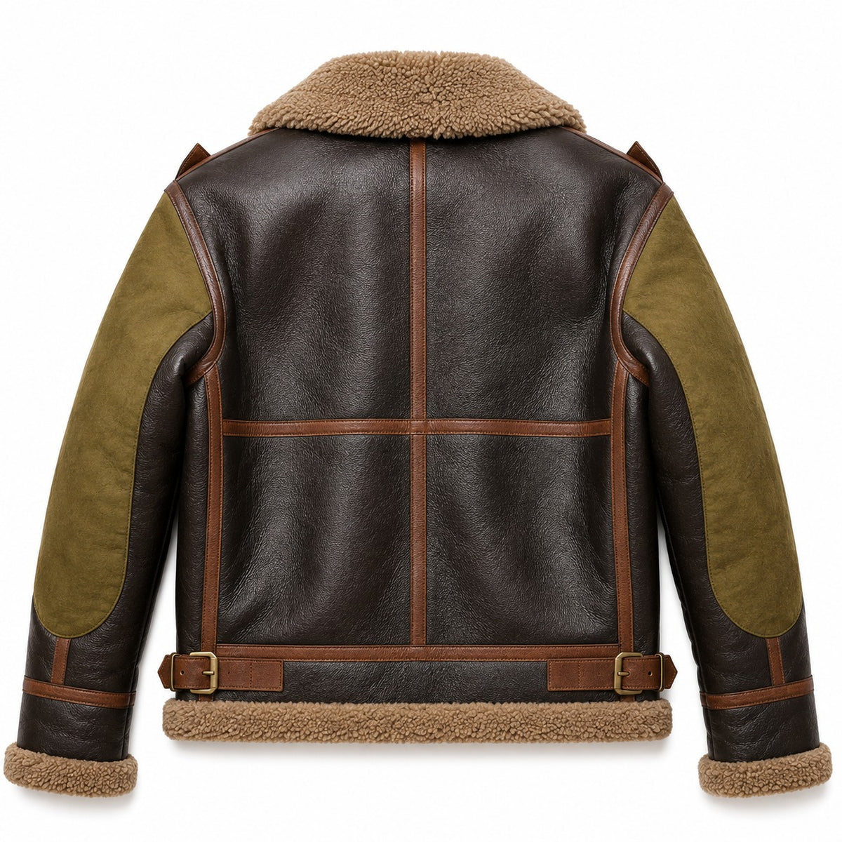 Men's Sherpa Fur Genuine Leather Jacket