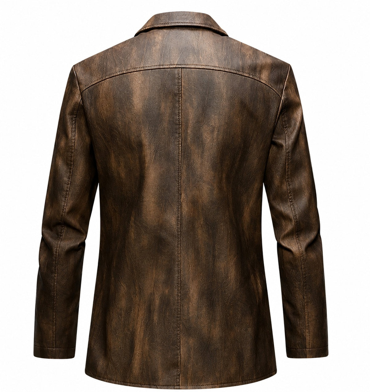 Men's Brown Vintage Leather Coat